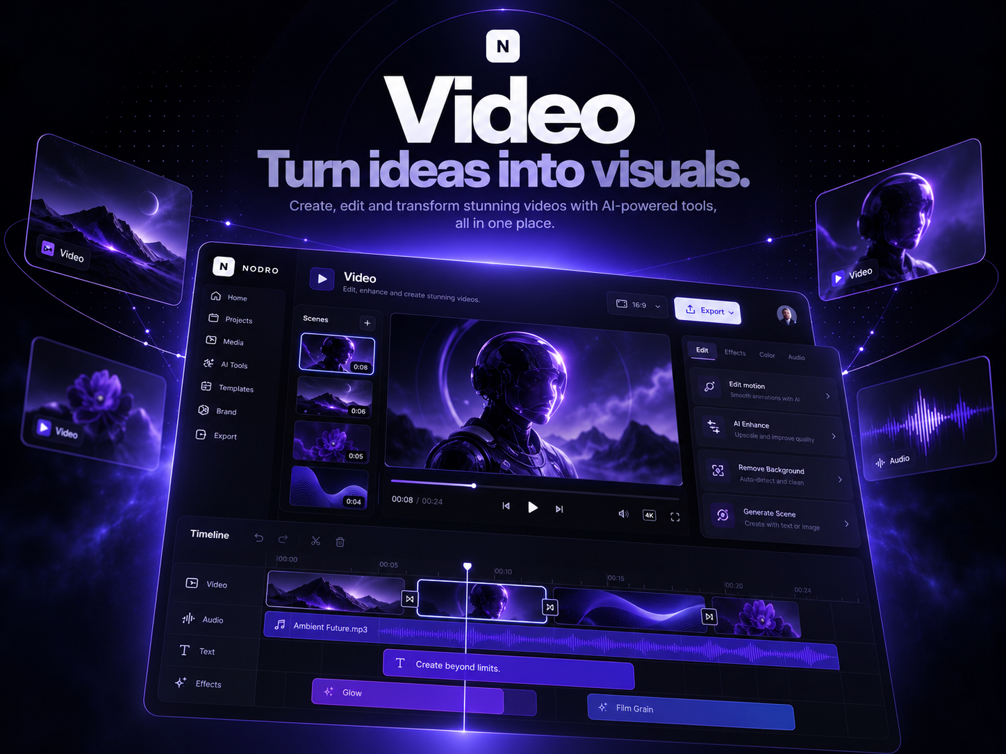 NODRO video editor