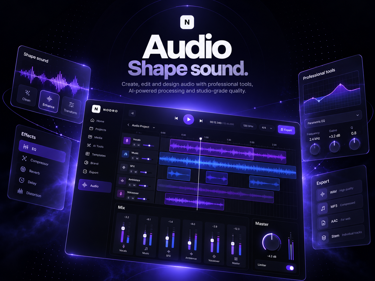 NODRO audio workspace